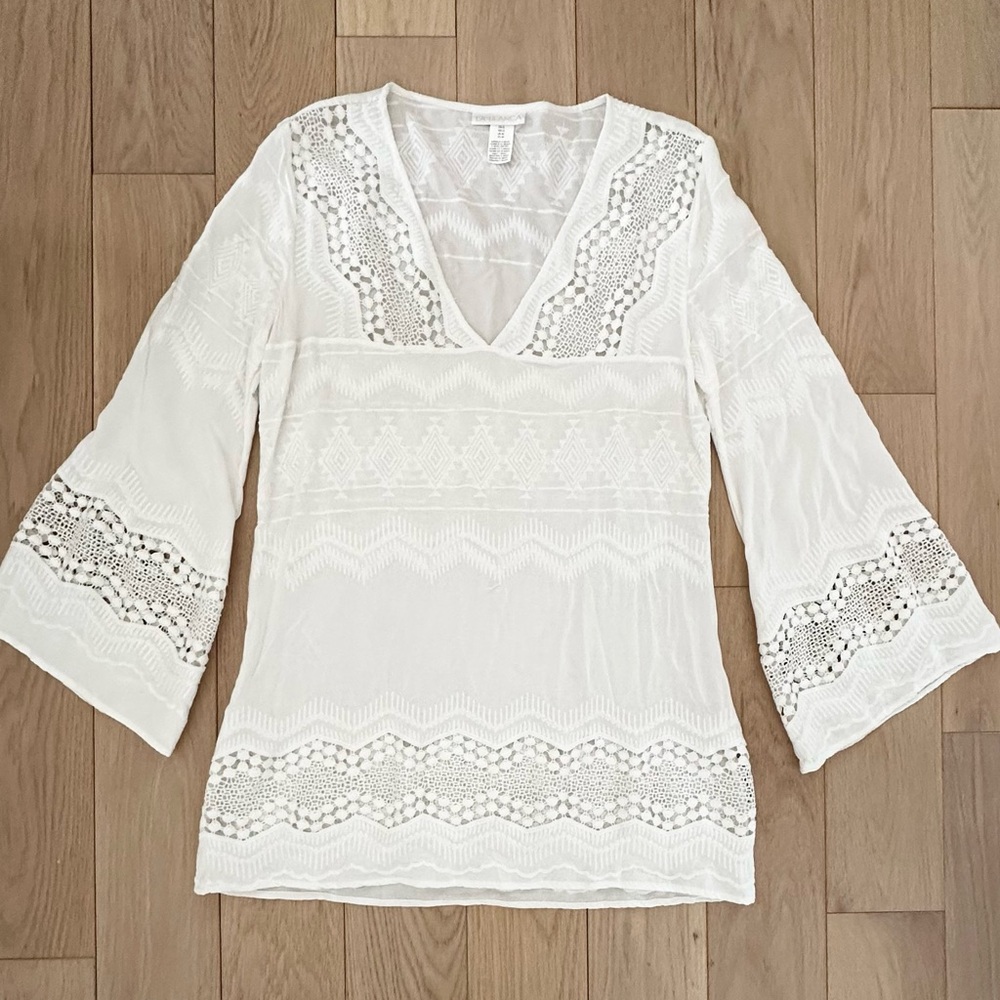 La Blanca white cover up size large